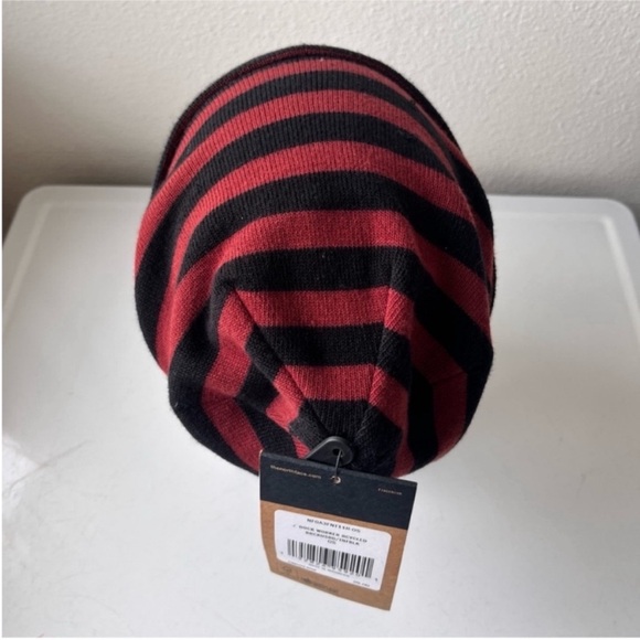 The North Face Red and Black Striped Beanie - Picture 4 of 4